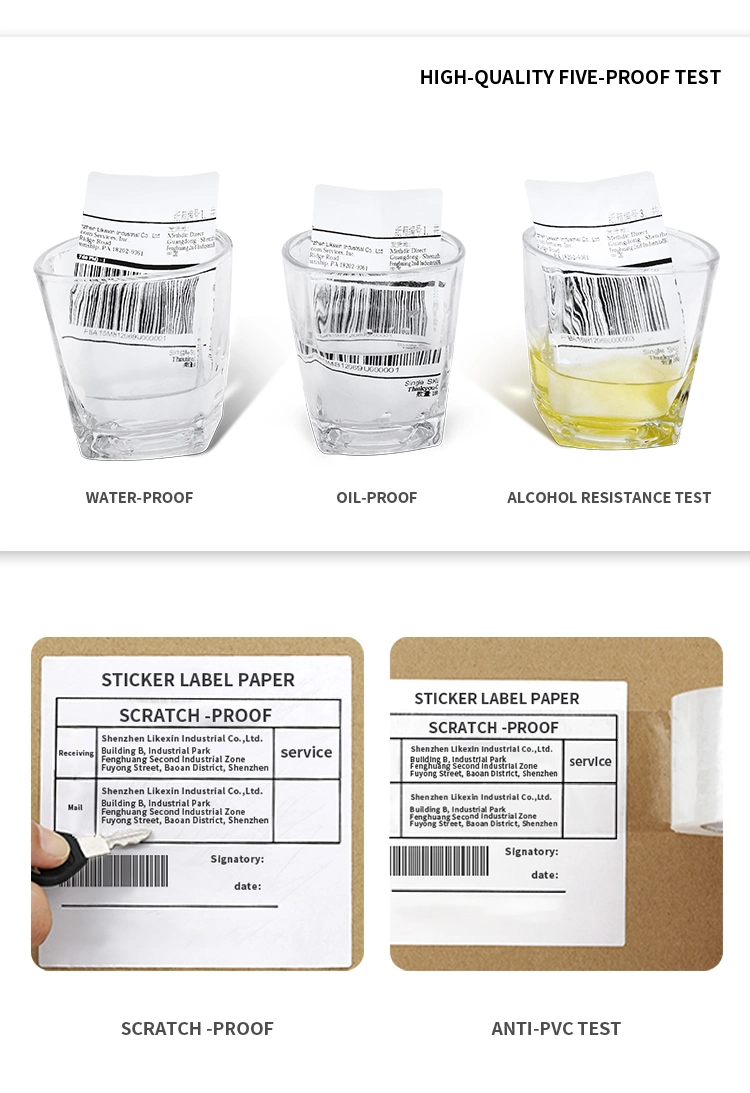 Thermal Label Sticker Self Adhesive Semi-Glossy Paper Label Jumbo Roll Label Printing